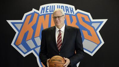 Phil Jackson has the role of president of basketball operations for the New York Knicks, but he could be more use to the team as a coach. Andrew Gombert / EPA