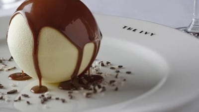 White Chocolate and Peppermint Bombe at The Ivy (Courtesy: The Ivy)