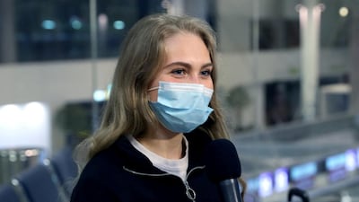 Eilidh Ashton, 19, was flown home to Abu Dhabi from London