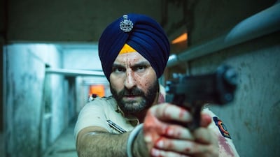Saif Ali Khan as police officer Sartaj Singh in season one of 'Sacred Games'. Netflix