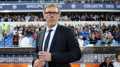 Laurent Blanc’s future at PSG looked in doubt this month when club president Nasser Al Khelaifi described their season as a “failure”. Sylvain Thomas / AFP
