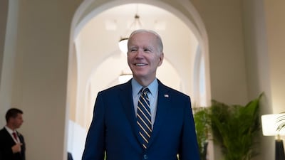 US President Joe Biden in Phnom Penh, Cambodia, where he is attending the Asean summit. AP