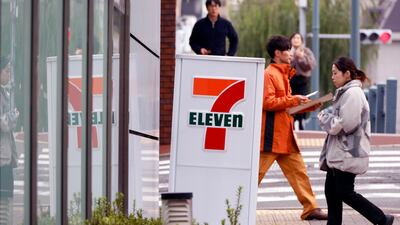 A 7-Eleven shop in Tokyo. The convenience stores of US origin are known as 'konbini' in Japan, with the first opening 50 years ago in the country’s capital. EPA