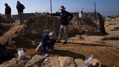 More than 60 tombs were discovered in the ancient burial site in Gaza. AP