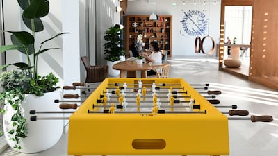 Foosball table in the co-working space