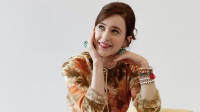 A look from Frances Valentine's spring 2019 campaign starring Rachel Brosnahan