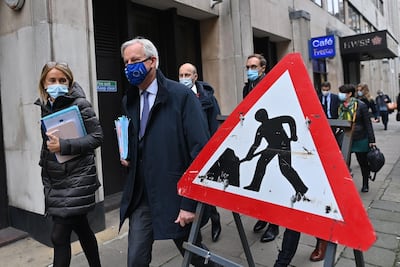 EU chief negotiator Michel Barnier in London. AFP