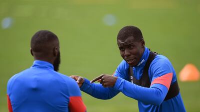 West Ham defender Kurt Zouma during training. Getty