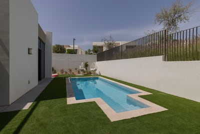 The back garden has a private pool. Antonie Robertson / The National