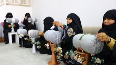 Talli, the traditional handicraft practised in the UAE. Photo: Irthi Contemporary Crafts Council