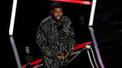 Khalid accepts the award for top R&B artist at the Billboard Music Awards. AP