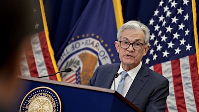 US Fed Chairman Jerome Powell said the central bank would continue to keep a 'restrictive monetary policy stance' as it aims to restore price stability. Bloomberg