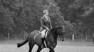 Princess Anne at Eridge Horse Trials in Kent, in 1968.