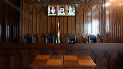 An overview of the State Security Security Court room at the Federal Supreme Court in Abu Dhabi. Rich-Joseph Facun / The National