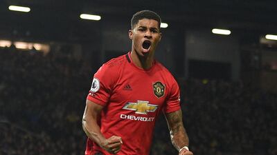 Marcus Rashford has been made an MBE for services to vulnerable children in the UK during the coronavirus pandemic.. AFP