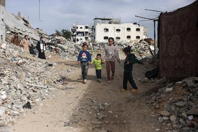 Israel's destructive military campaign in Gaza has left Palestinians living among ruins. AFP