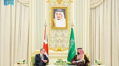 Prince Mohammed and Mr Starmer sit for talks