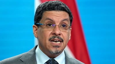 Yemen's Foreign Minister Ahmad Awad bin Mubarak addressed an audience in Amman on Tuesday. EPA