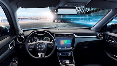 In the driver's seat.