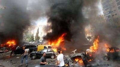 The power of the explosion shattered windows and damaged several buildings. A security official said the bomb was placed in a car and that it weighed 35 kilograms