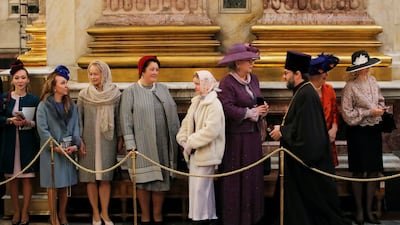 An Orthodox priest presided over the ceremony