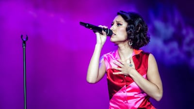 British soul singer Raye began the evening at RedFestDXB. Courtesy Arabian Radio Network