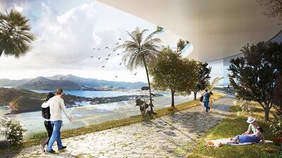 A rendering of the community space at The Link.