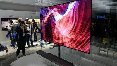 LG’s new ‘wallpaper TV’ is impossibly thin – about the same thickness as a credit card – and is expected to be available in March for $8,000. Peter Nowak for The National
