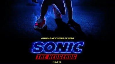 The Sonic the Hedgehog movie poster.