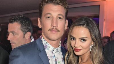 Miles Teller and Keleigh Sperry attend the Vanity Fair and Chopard Party celebrating the 72nd Annual Cannes Film Festival at Hotel du Cap-Eden-Roc on May 18, 2019 in Cap d'Antibes, France. Getty Images