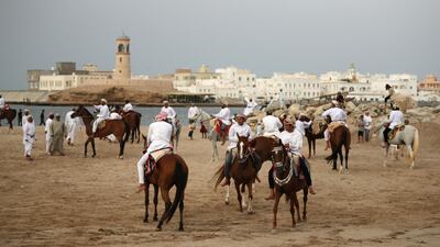 A group gathers at the show. Getty