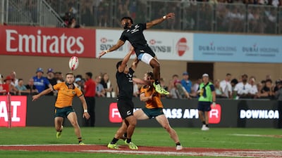 New Zealand's Akuila Rokolisoa misses the ball during the win over Australia