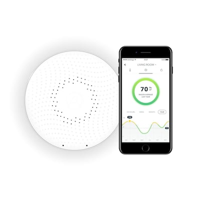 Wave Plus 1 monitors indoor air quality. Courtesy Airthings