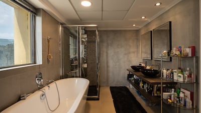 One of two large bathrooms.