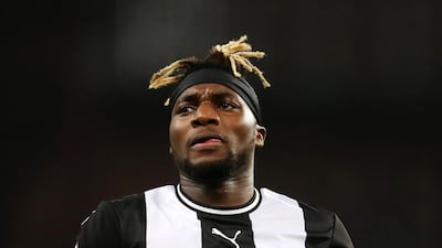Allan Saint-Maxim of Newcastle United sports the bleached-blond-bandanna look. Getty