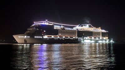 The 'MSC Bellissima' super cruise ship departs Jeddah, Saudi Arabia, on Friday for the first time.