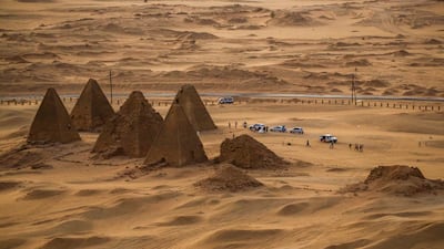 The Jebel Barkal pyramids in Sudan's Northern State in Sudanese Nubia. AFP