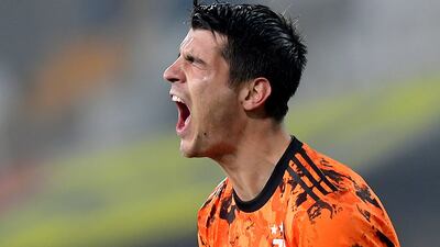 Alvaro Morata celebrates scoring the fourth goal. Reuters