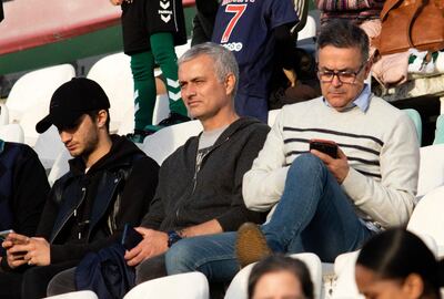 Following his dismissal from Manchester United, Jose Mourinho spent time watching football in his native Portugal. EPA