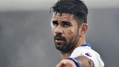 Chelsea's Diego Costa gestures during the English Premier League match against Crystal Palace at Selhurst Park in London, Britain, 17 December 2016. Hannah McKay / EPA