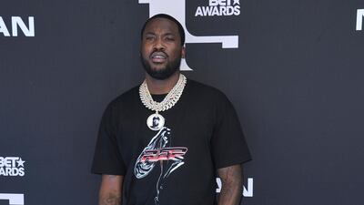 Meek Mill arrives at the BET Awards on June 23, 2019, in Los Angeles. AP