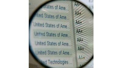 The new credit rating of the US which is AA+ having been downgraded from AAA.