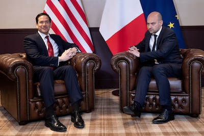 US Secretary of State Marco Rubio meets France's Foreign Affairs Minister Jean-Noel Barrot. Reuters