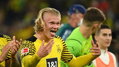 Haaland is happy with the 3-2 victory. AFP