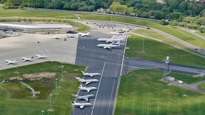 Farnborough Airport in southern England, where a private jet has been impounded by UK authorities. Photo: Alamy