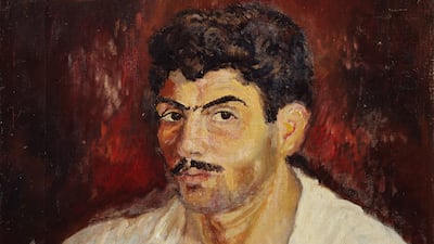 Paul Guiragossian’s 1948 self-portrait, which he carried to shelters during the Lebanese Civil War, is being exhibited outside Lebanon for the first time. Photo: Bassam Freiha Art Foundation