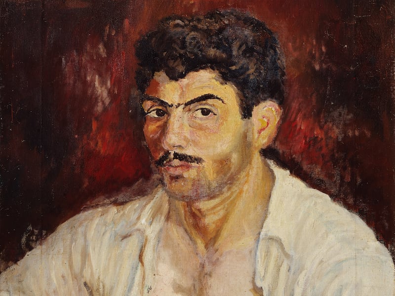 Paul Guiragossian’s 1948 self-portrait, which he carried to shelters during the Lebanese Civil War, is being exhibited outside Lebanon for the first time. Photo: Bassam Freiha Art Foundation