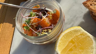 Salmon tartare. Fatima Al Mahmoud / The National