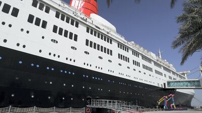 The Queen Elizabeth 2 is permanently docked at Dubai's Mina Rashid port. Pawan Singh / The National