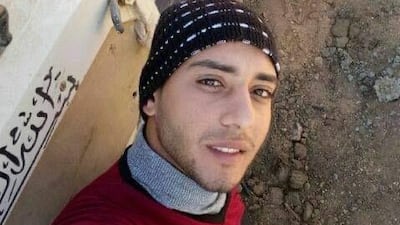 Abdallah Abdelgawad poses for a selfie with his excavator next to the grounded container ship. Courtesy of Abdallah Abdelgawad
